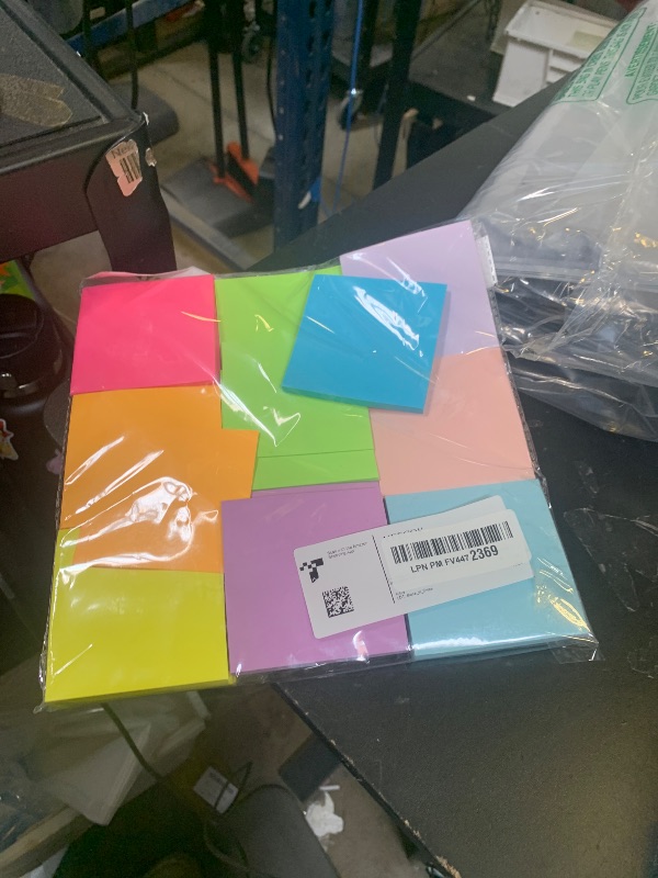 Photo 1 of (18 Pads) Sticky Notes 3x3 inch, Self-Stick Pads Bright Colors Sticky Note, Recyclable, Easy to Post for Home, Office, Notebook