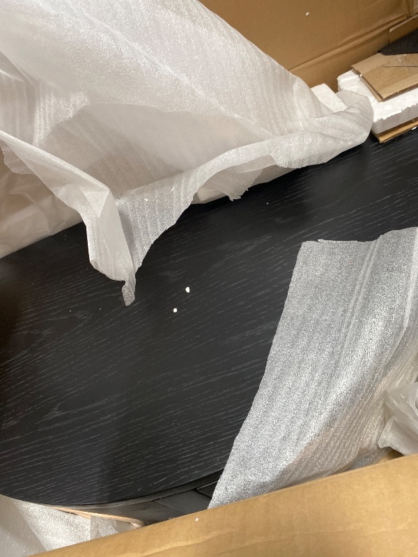 Photo 1 of (MISSING LEGS) Half Moon Shaped Small Entry Table, Console Desk with Storage for Narrow Spaces