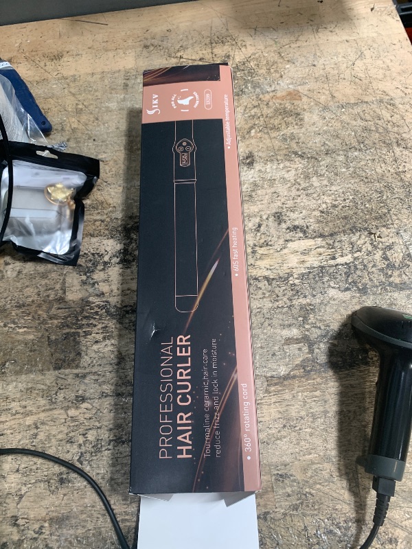 Photo 1 of 1 1/2 Inch Large Curling Wand for Long Hair, 1.5 Inch Dual Voltage Hair Curling Iron Wand Ceramic Extra Long Barrel,10 Adjustable Temp