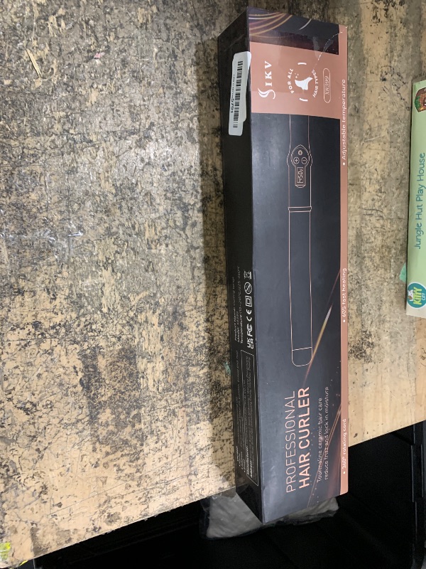 Photo 1 of 1 1/2 Inch Large Curling Wand for Long Hair, 1.5 Inch Dual Voltage Hair Curling Iron Wand Ceramic Extra Long Barrel,10 Adjustable Temp