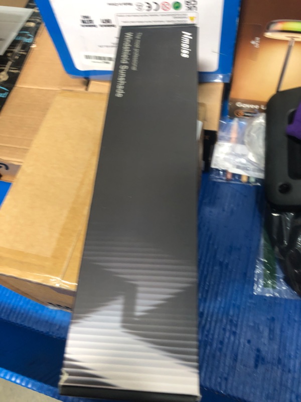 Photo 1 of [Upgraded] Nmoiss Windshield Sun Shade Umbrella - [Vinyl Coating Heat Shield] Protect Car from Sun Rays & Heat Damage Keep Cool and Protect Interior, Spring Structure Edge Medium 56" L x 31" W