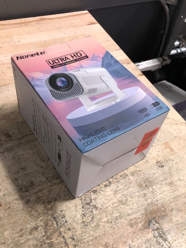 Photo 1 of [Projector 2026 Upgraded] Mini Projector Support 4K 1080P Auto Keystone 270°Rotatable with WiFi 6 and Bluetooth 5.2 Projector Portable Compatibile with HDMI/TV Stick/Memory Stick/Laptop,White