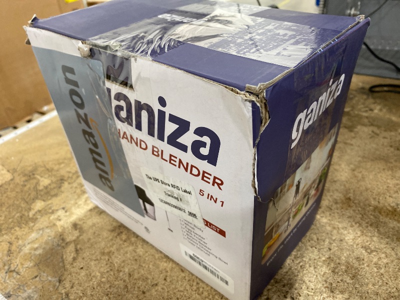 View 2 of **PARTS ONLY** Ganiza Immersion Blender 5 in 1 Hand Blender Max 1000W Heavy Duty Motor, 16 Speed Mode Handheld Blender Stainless Steel Blade With 800ml Mixing Beaker, 600ml Chopper, Whisk and Milk Frother ** missing blender only attachment s included **