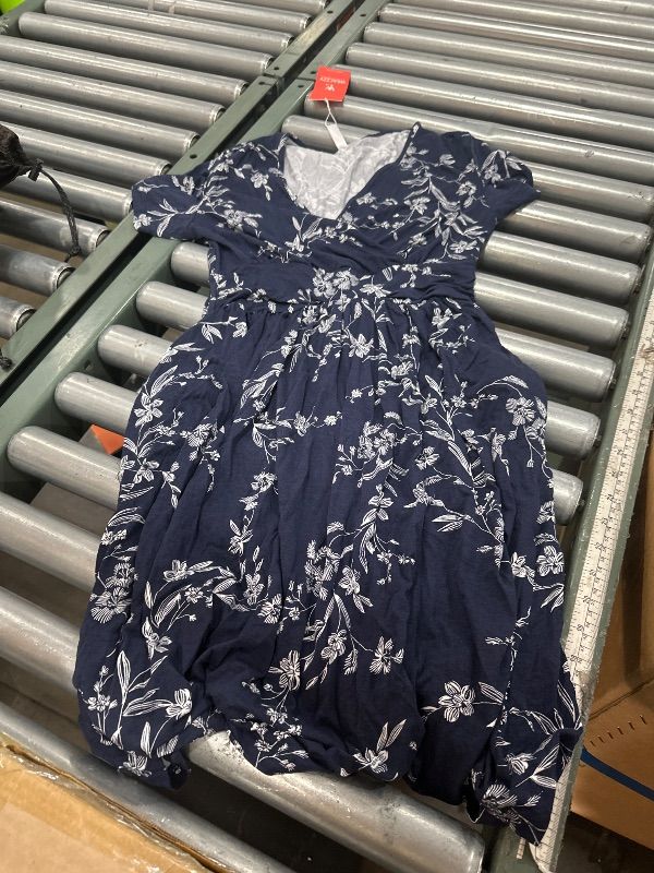 View 1 of ***SEE NOTES***
ZESICA Women's Summer Boho Floral Midi Dress 2026 Casual Flutter Short Sleeve Crewneck Smocked Flowy Beach Long Dresses Wine, size: S