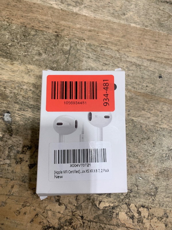 View 2 of [Apple MFi Certified] for iPhone Headphones Wired Earbuds/Earphones with Built-in Microphone & Volume Control HiFi Stereo Nosie Reduction Compatible for iPhone 14 13 12 11 Pro Max XS XR X 8 7, 2 Pack
