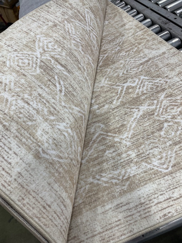 Photo 1 of (please see all images) Area Rugs 8x10 Vintage Rug: Large Washable Living Room Rug Retro Medallion Distressed Rugs Soft Low Pile Non-Slip