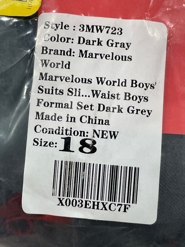 View 3 of (see images) Marvelous World Boys Tuxedo Suit Set Size 18