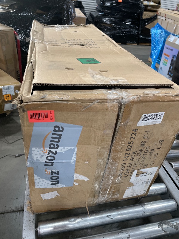 Photo 1 of (used)(damaged)(see images) Amazon Basics Metal Bar Stools, 24-Inch, Easy Assembly, Dark Grey, Set of 4