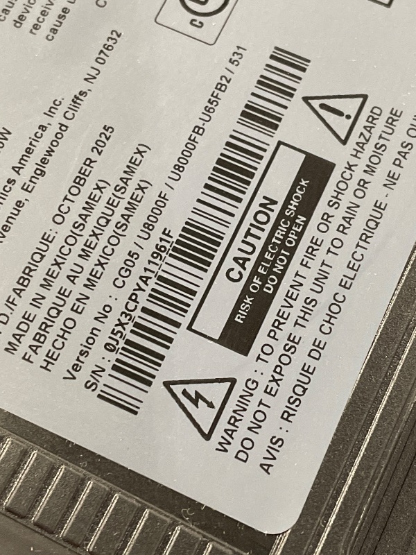 Photo 1 of (broken screen)(sold for parts) Samsung 65-Inch Class Crystal UHD U8000F 4K Smart TV (2025 Model) Endless Free Content, Crystal Processor 4K, MetalStream Design, Knox Security, Alexa Built-in