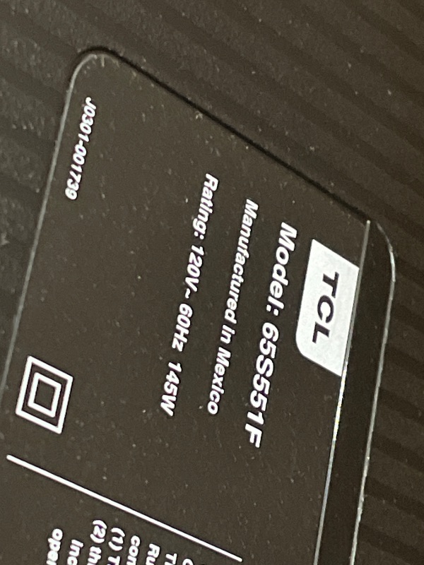 Photo 1 of (broken screen)(sold for parts) TCL 65-Inch Class S5 UHD 4K LED Smart TV with Fire TV (65S551F, 2024), Dolby Vision, HDR PRO+, Atmos, Alexa Built-in, Apple AirPlay 2, Streaming Television