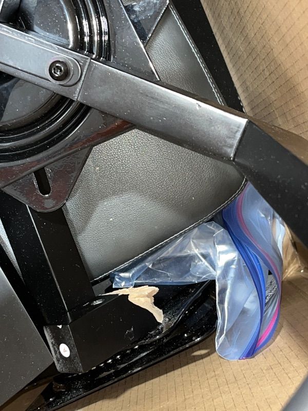 Photo 1 of (used)(missing pieces) KISLOT Counter Height Swivel Barstools with Back,26" H Seat Height Upholstered Bar Stools for Kitchen Island,Set of 2,Grey Leather