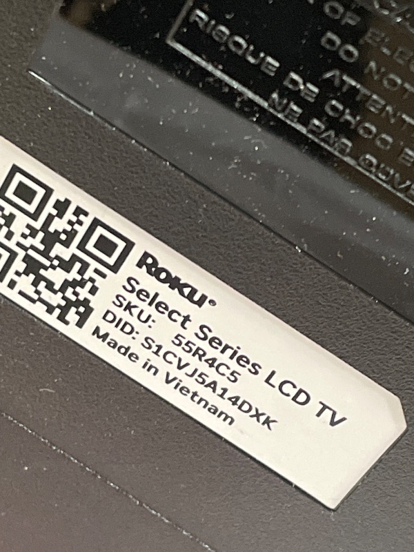 Photo 1 of (does not work)(sold for parts) Roku Smart TV – 55-Inch Select Series, 4K HDR TV – Roku TV with Enhanced Voice Remote – Flat Screen LED Television with Wi-Fi for Streaming Live Local News, Sports, Family Entertainment