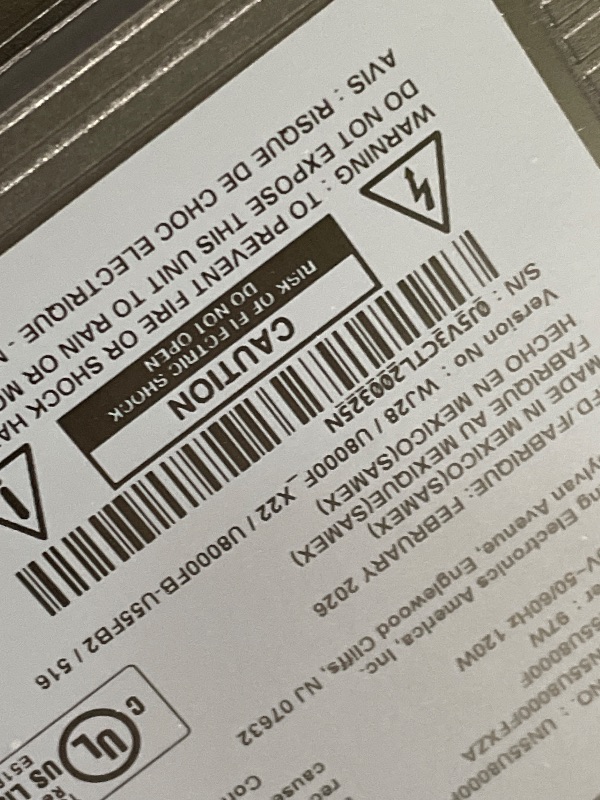 Photo 1 of (broken screen)(see images) Samsung 55-Inch Class Crystal UHD U8000F 4K Smart TV (2025 Model) Endless Free Content, Crystal Processor 4K, MetalStream Design, Knox Security, Compatible with Alexa