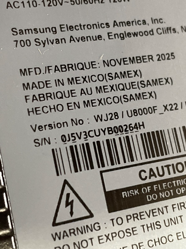 Photo 1 of (broken screen) Samsung 55-Inch Class Crystal UHD U8000F 4K Smart TV (2025 Model) Endless Free Content, Crystal Processor 4K, MetalStream Design, Knox Security, Compatible with Alexa