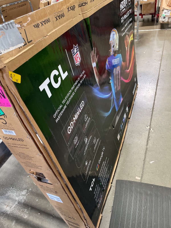 Photo 1 of (broken screen)(see images) TCL 75 Inch Class QM8K Series | Mini LED QLED 4K HDR | 75QM8K, 2025 Model | 120HZ-144HZ Anti Reflective Wide Angle Screen Smart Google TV Dolby Atmos | Voice Remote Alexa Gaming Streaming Television