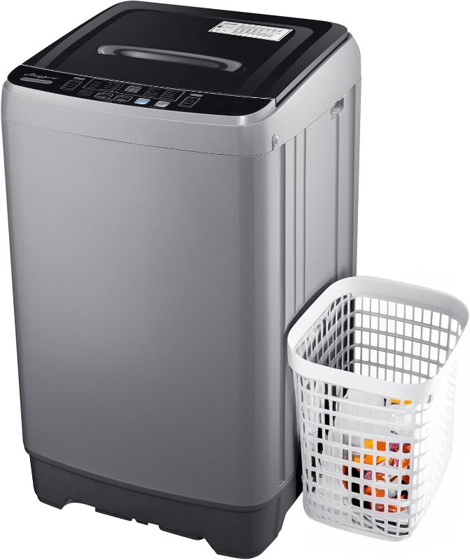 Photo 1 of (powers on see images) Anypro Portable Washing Machines 17.8LBS Full Automatic Clothes Washer and Spinner Combo with 10 Programs and 8 Water Levels, Compact Laundry Wash Spin Dryer for Apartment RV Dorm Home, Grey