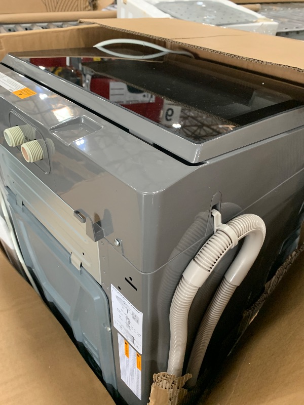 Photo 1 of (powers on see images) Anypro Portable Washing Machines 17.8LBS Full Automatic Clothes Washer and Spinner Combo with 10 Programs and 8 Water Levels, Compact Laundry Wash Spin Dryer for Apartment RV Dorm Home, Grey