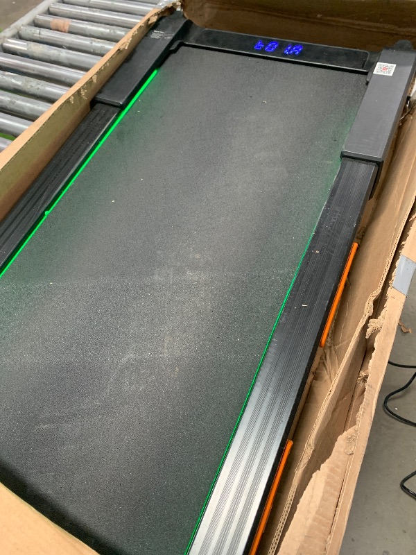 View 2 of (powers on)(see images) Vitalwalk Walking Pad Treadmill with Incline, 43"x18" Wide Full Deck, Auto Incline, Portable Under Desk Treadmills for Home Office, Vertical Store Space-Saving, Heavy Duty, APP, Apollo 11 Elite Black