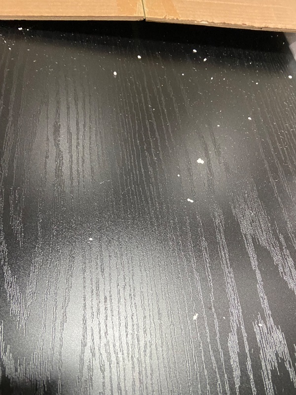 Photo 1 of (missing screws)Tribesigns 63 Inch Executive Desk with File Cabinet, Large Office Desk L Shaped Computer Desk with Drawers and Storage Shelves, Business Furniture Desk for Home Office, Dark Walnut and Black
