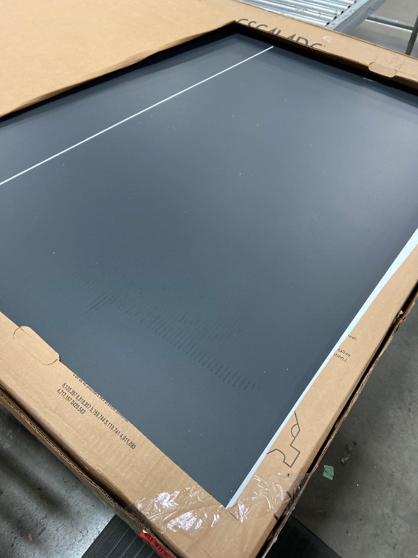 Photo 1 of (box cutter damage) Inside Professional MDF Indoor Ping Pong Table with Quick Clamp Table Tennis Net and Post Set - 
