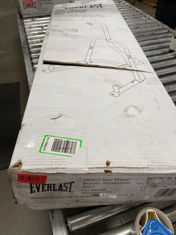 Photo 1 of (missing hardware) Everlast Single Heavy Bag Stand Station, Grey