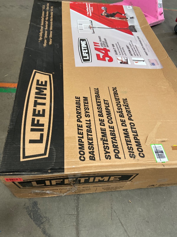 Photo 1 of ************FOR PARTS ONLY- MISSING PARTS**************
Lifetime Portable Basketball Hoop 90114 44-inch Polycarbonate Backboard System