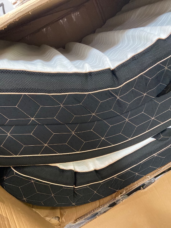 Photo 1 of (box 2 of 2) GEMBED Tri-Fold Memory Foam Mattress Queen - 6 Inch Portable Folding Mattress with Handle & Washable Cover, Floor Bed with Non-Slip Base, Space-Saving for Room, Travel, Guest Bed, RV, 78"x58"x6"