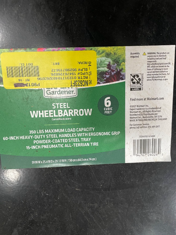 Photo 1 of (see images for damage) Steel Wheelbarrow, 6 Cubic Foot