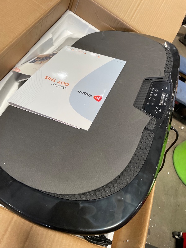 Photo 1 of (wouldn't power on)Lifepro Rumblex Max 4D Black Vibration Plate Exercise Machine with Loop Resistance Bands for Home Fitness Shaping Training Recovery Tone & Strength