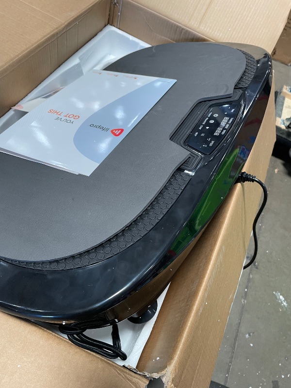 Photo 1 of (wouldn't power on)Lifepro Rumblex Max 4D Black Vibration Plate Exercise Machine with Loop Resistance Bands for Home Fitness Shaping Training Recovery Tone & Strength