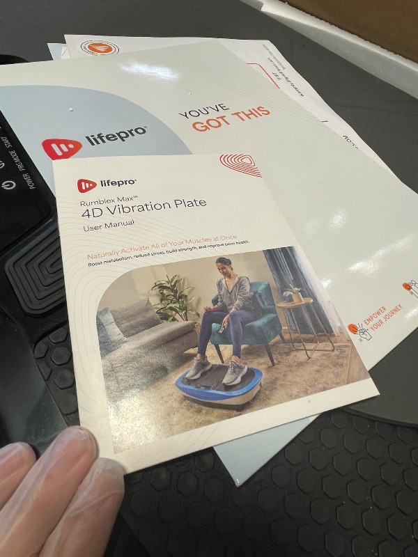 Photo 1 of (wouldn't power on)Lifepro Rumblex Max 4D Black Vibration Plate Exercise Machine with Loop Resistance Bands for Home Fitness Shaping Training Recovery Tone & Strength
