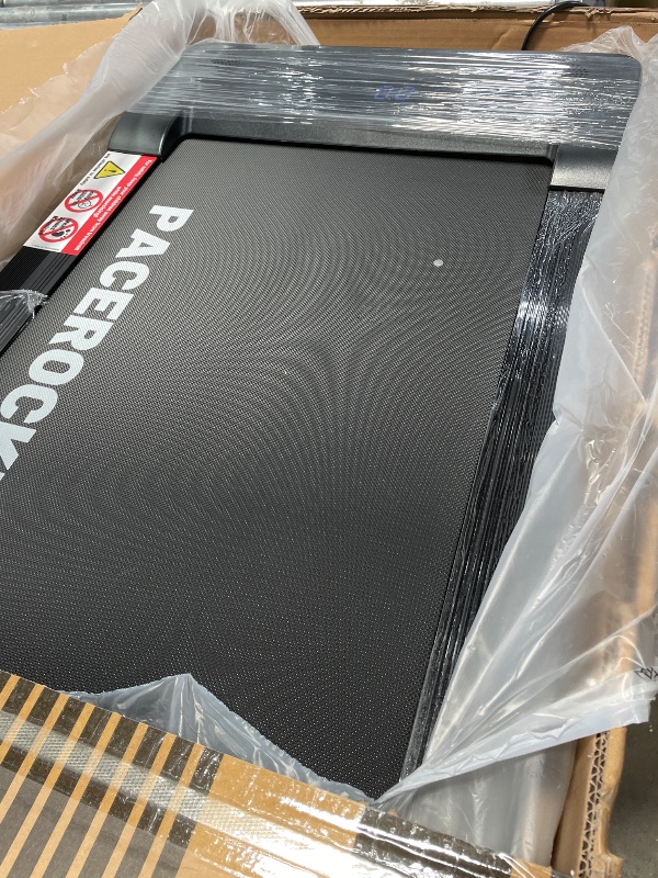 Photo 1 of (powers on)(see images) PACEROCKER Walking Pad Treadmill - 12% 9-Level Auto Incline System - 450 lbs Heavy Duty Capacity (204.1 kg) - Bluetooth Speaker - LED Display - Under Desk Design - 5 MPH (8 km/h)
