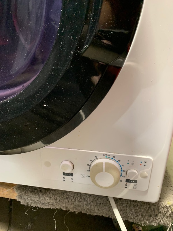 Photo 1 of (tested)(functional) BLACK+DECKER BCED37 Compact Dryer for Standard Wall Outlet, Small, 4 Modes, Load Volume 13.2 lbs., White