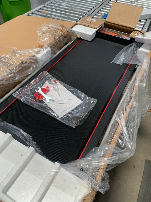 Photo 1 of (tested)(powers on) Treadmill with Incline, 3 in 1 Under Desk Treadmills for Home Office w/3.0HP Motor/7.6MPH/45dB, Walking Pad with Handle Bar/Remote/LED Display, Walking Pad Treadmill with Incline Supports Up to 350lbs