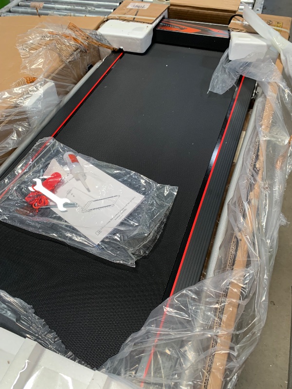 Photo 1 of (tested)(powers on) Treadmill with Incline, 3 in 1 Under Desk Treadmills for Home Office w/3.0HP Motor/7.6MPH/45dB, Walking Pad with Handle Bar/Remote/LED Display, Walking Pad Treadmill with Incline Supports Up to 350lbs