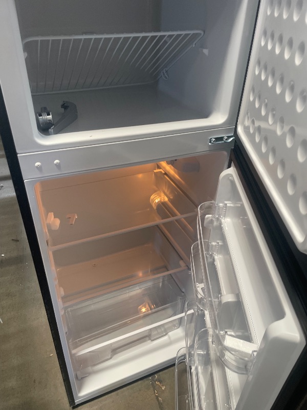 Photo 1 of (missing handles) Frigidaire, 2 Door Apartment Size Refrigerator/Freezer Combo, 7.5 cu ft, Platinum Series, Stainless, 23" D x 21.5" W x 55.5" H
