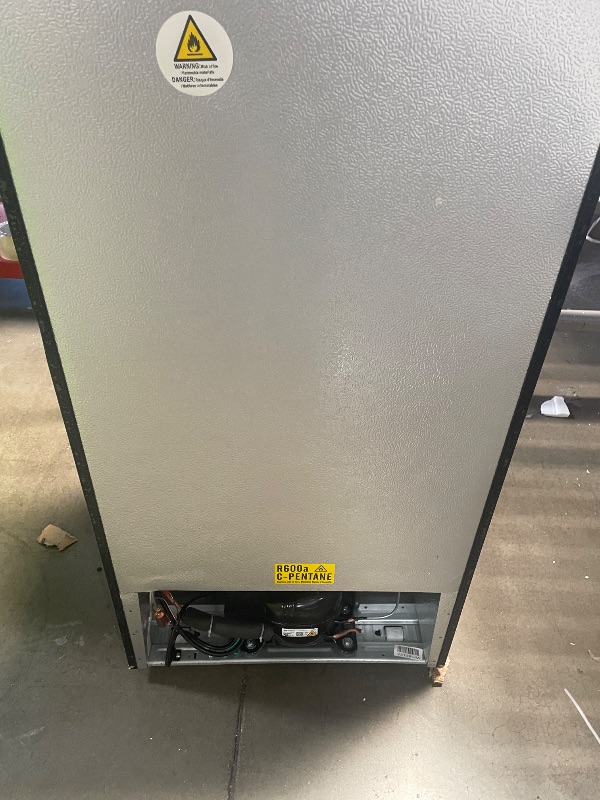 Photo 1 of (missing handles) Frigidaire, 2 Door Apartment Size Refrigerator/Freezer Combo, 7.5 cu ft, Platinum Series, Stainless, 23" D x 21.5" W x 55.5" H
