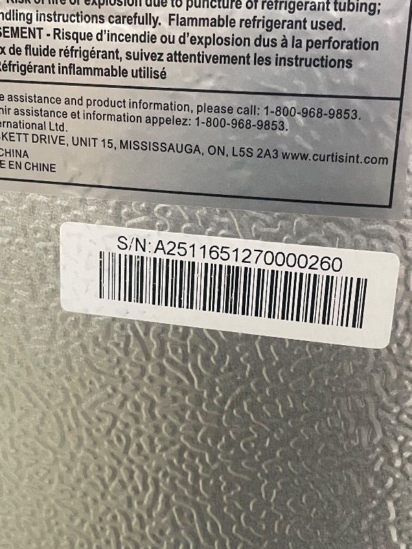 Photo 1 of (missing handles) Frigidaire, 2 Door Apartment Size Refrigerator/Freezer Combo, 7.5 cu ft, Platinum Series, Stainless, 23" D x 21.5" W x 55.5" H