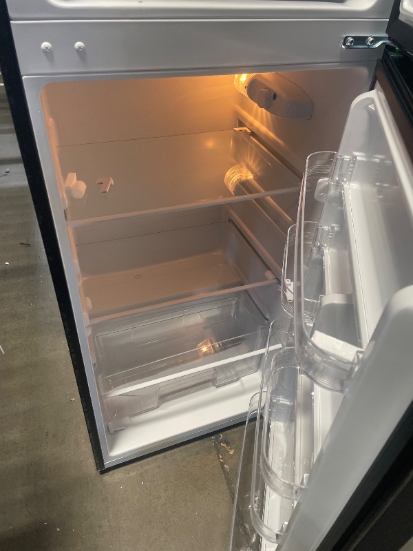 Photo 1 of (missing handles) Frigidaire, 2 Door Apartment Size Refrigerator/Freezer Combo, 7.5 cu ft, Platinum Series, Stainless, 23" D x 21.5" W x 55.5" H