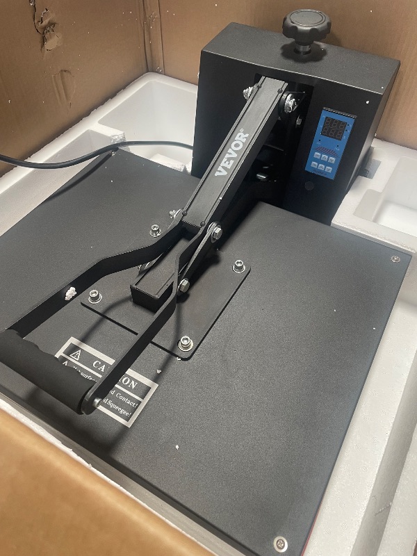 View 3 of (pugged in)(does not power on) VEVOR 16x20 Heat Press, 1700W High Pressure Clamshell Heat Press Machine for T Shirts, Large Professional Digital Control Heat Transfer Machine for Sublimation, Vinyl, Heat Transfer Projects