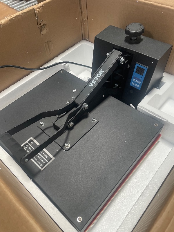 View 2 of (pugged in)(does not power on) VEVOR 16x20 Heat Press, 1700W High Pressure Clamshell Heat Press Machine for T Shirts, Large Professional Digital Control Heat Transfer Machine for Sublimation, Vinyl, Heat Transfer Projects