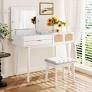 Photo 1 of ***STOCK PHOTO REFERENCE ONLY **** COMHOMA Vanity Desk with Mirror and Lights, Makeup Vanity Table with 4 Drawers & Storage Shelves, Large HD Mirror, 3 Color Modes & Adjustable Brightness, Modern Dressing Table for Bedroom, Pearl White