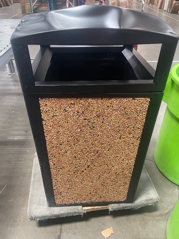Photo 1 of (see images for damage) Commercial Zone-73290199 PolyTec 42 Gallon Square Waste Container with Dome Lid