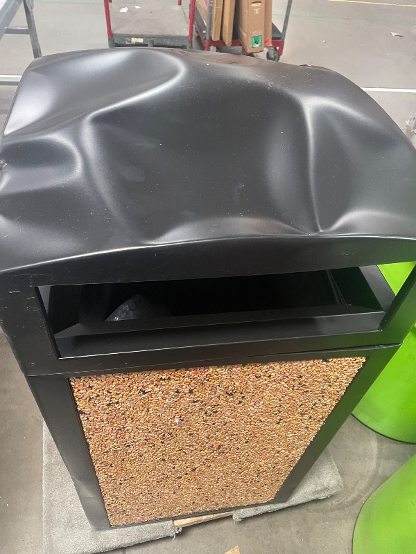 Photo 1 of (see images for damage) Commercial Zone-73290199 PolyTec 42 Gallon Square Waste Container with Dome Lid