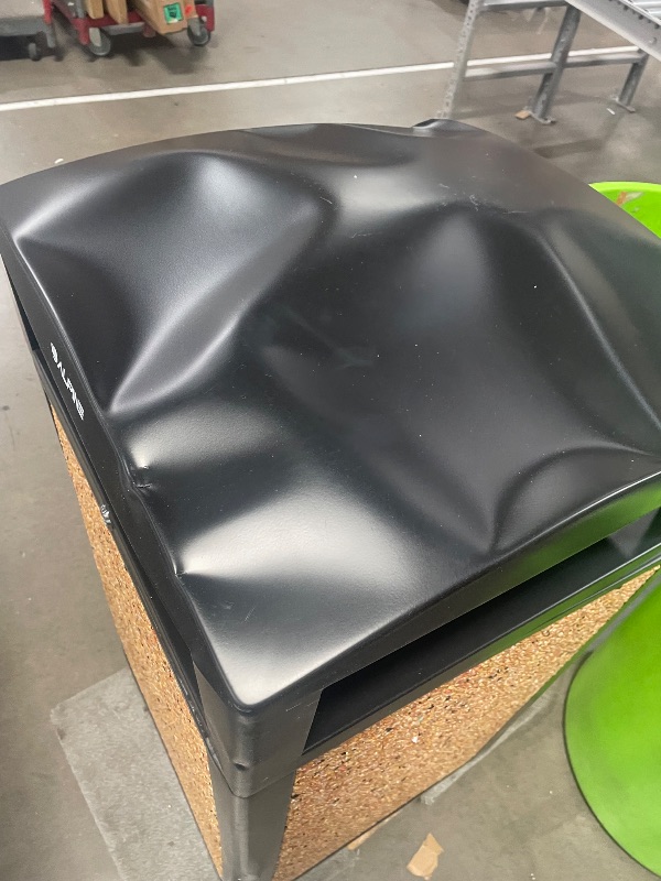 Photo 1 of (see images for damage) Commercial Zone-73290199 PolyTec 42 Gallon Square Waste Container with Dome Lid