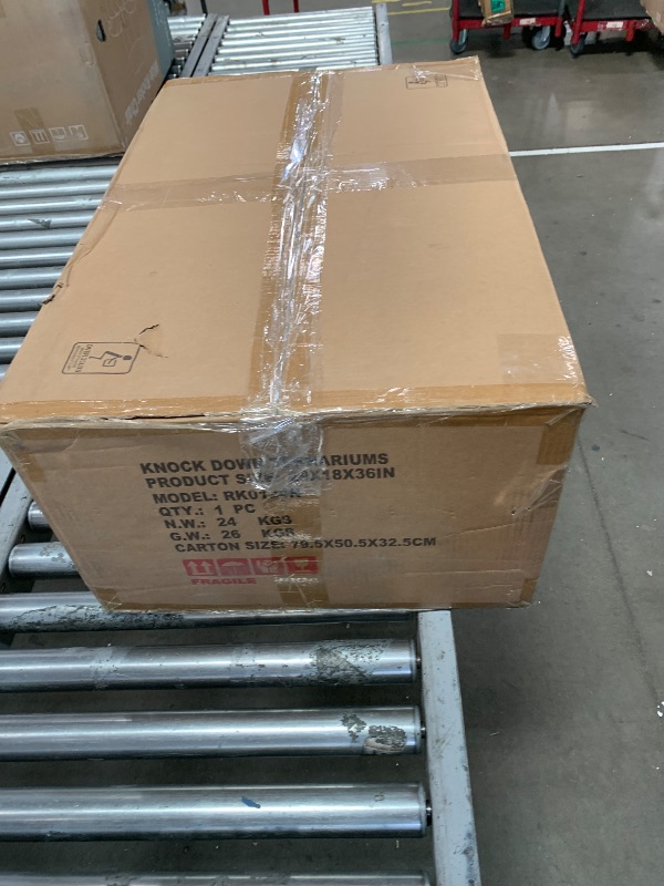 View 4 of ***************missing parts and instructions****************
REPTI ZOO 24" x 18" x 36" Reptile Tall Glass Terrarium Rainforest Habitat Double Hinge Door with Screen Ventilation 67 Gallon Reptile Terrarium Easy Assembly