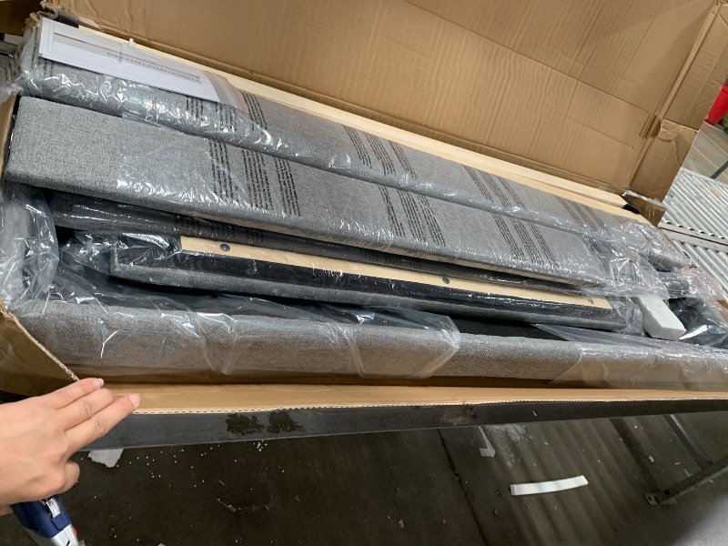 Photo 1 of ***PARTIAL SET***
Novilla Full Bed Frame Upholstered Platform Full Size Bed Frame with Adjustable Headboard, Strong Weight Capacity, No Box Spring Needed, Easy Assembly, Grey