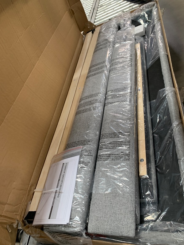 Photo 1 of ***PARTIAL SET***
Novilla Full Bed Frame Upholstered Platform Full Size Bed Frame with Adjustable Headboard, Strong Weight Capacity, No Box Spring Needed, Easy Assembly, Grey