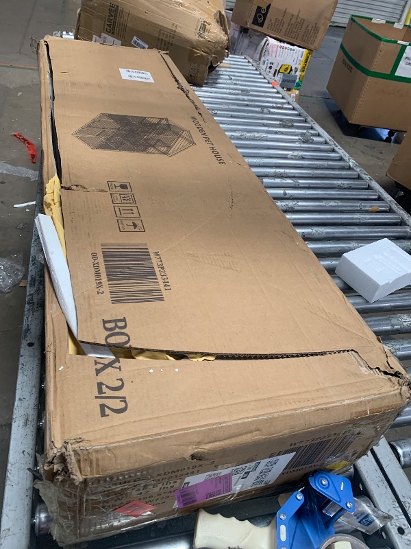 Photo 1 of ****PARTIAL SET MISSING BOX 1 OF 1 **** Gray Wooden Outdoor Catio Enclosure with Waterproof Top, 3 Platforms & 2 Napping Houses for Small Pets