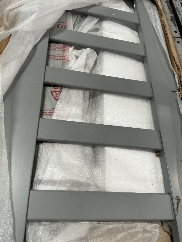 Photo 1 of **BOX 1 OF 3**TWIN LOFT BED WITH DESK STORAGE CABINET DRAWERS GREY